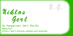 miklos gerl business card